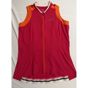 Gore Bike Wear Full Zip Cycling Vest Womens Sleeveless Top Size L - Windstopper